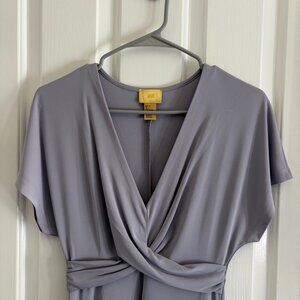 Vintage H&M Gold Label Premium Light Blue Maxi Flutter Sleeve Dress